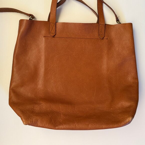 Madewell Medium Transport Tote English Saddle Cognac Tan Brown - Picture 5 of 7